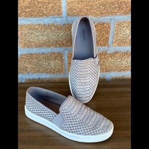 Vince Preston Snake Embossed Slip-On Sneakers 7.5